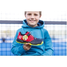 Wilson Tennis Shoes Kaos Emo Velcro Allcourt Black/Red Toddlers